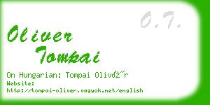 oliver tompai business card